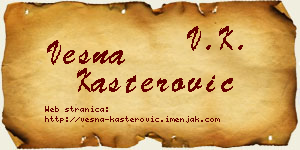 Vesna Kašterović vizit kartica